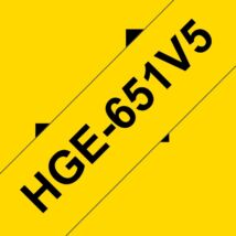 Brother HGE-651 sárga alapon fekete eredeti feliratozó szalag