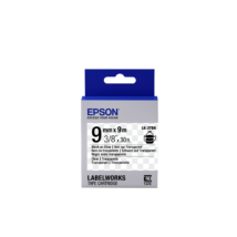 Epson LK-3TBN átlátszó alapon fekete eredeti címkeszalag
