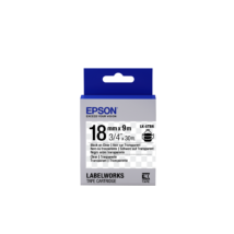 Epson LK-5TBN átlátszó alapon fekete eredeti címkeszalag