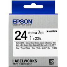 Epson LK-6WBVN fehér alapon fekete eredeti vinyl címkeszalag
