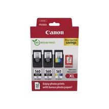 Canon PG-560XL X2 + CL-561XL eredeti tintapatron multipack + fotópapír