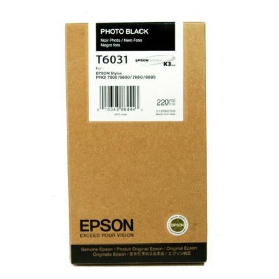Epson T6031 fotó fekete eredeti tintapatron