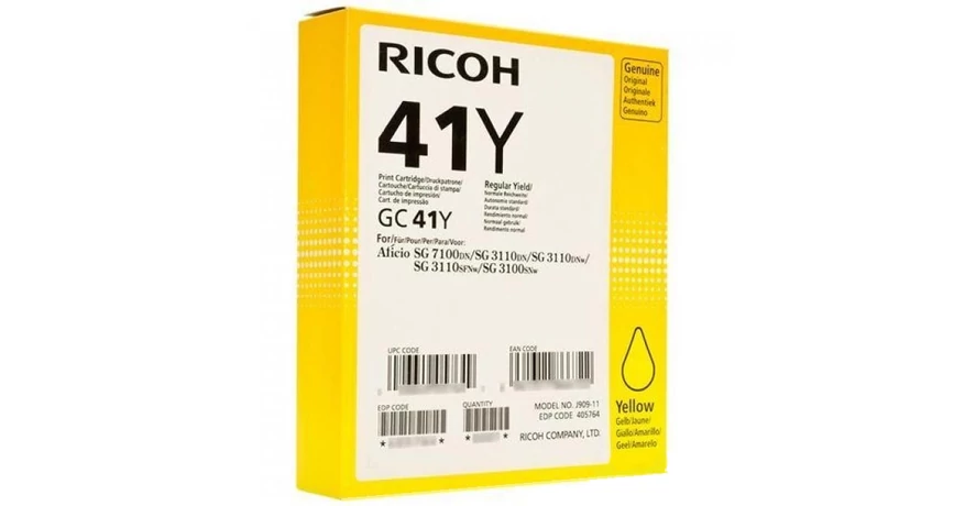 Ricoh SG3110 sárga eredeti gél (405764)