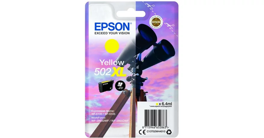 Epson T02W4 (502XL) sárga eredeti tintapatron