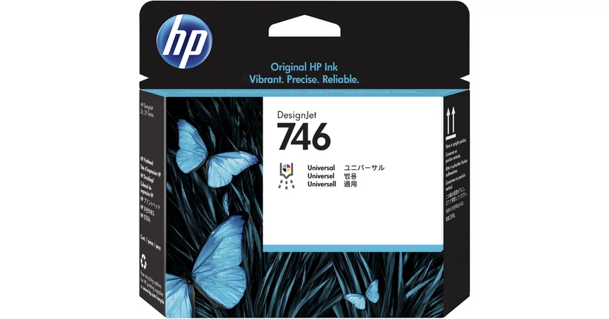 HP P2V25A No.746 fekete eredeti nyomtatófej
