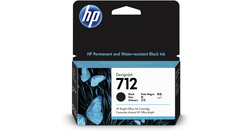 HP 3ED70A No.712 fekete eredeti tintapatron