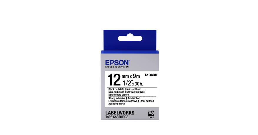 Epson LK-4WBW fehér alapon fekete eredeti címkeszalag