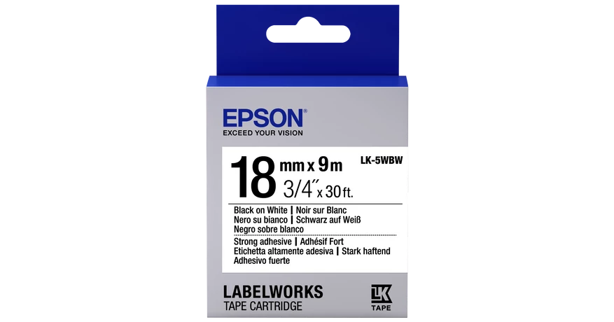 Epson LK-5WBW fehér alapon fekete eredeti címkeszalag